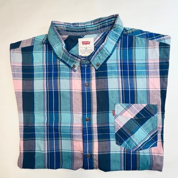 LEVIS Size XXL CASUAL BUTTON DOWN SHORT SLEEVE - Picture 5 of 5